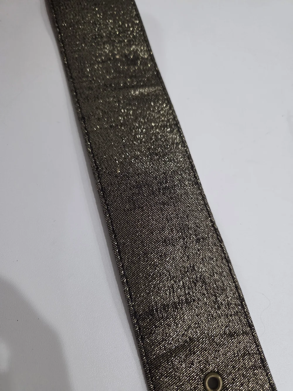 Women's Pewter Metallic Wide Waist  Belt with Square Buckle Size Medium